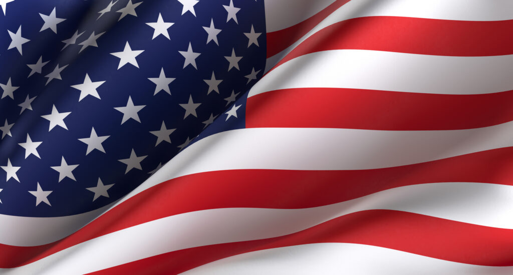 Waving Flag of the United States of America